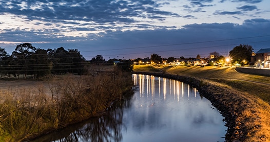 Dawn over the town River — Animal Physiotherapy in Maitland NSW